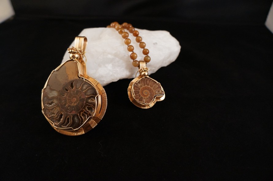 asheville jewelry ammonite pendants starfire designs biltmore lamp and shade gallery