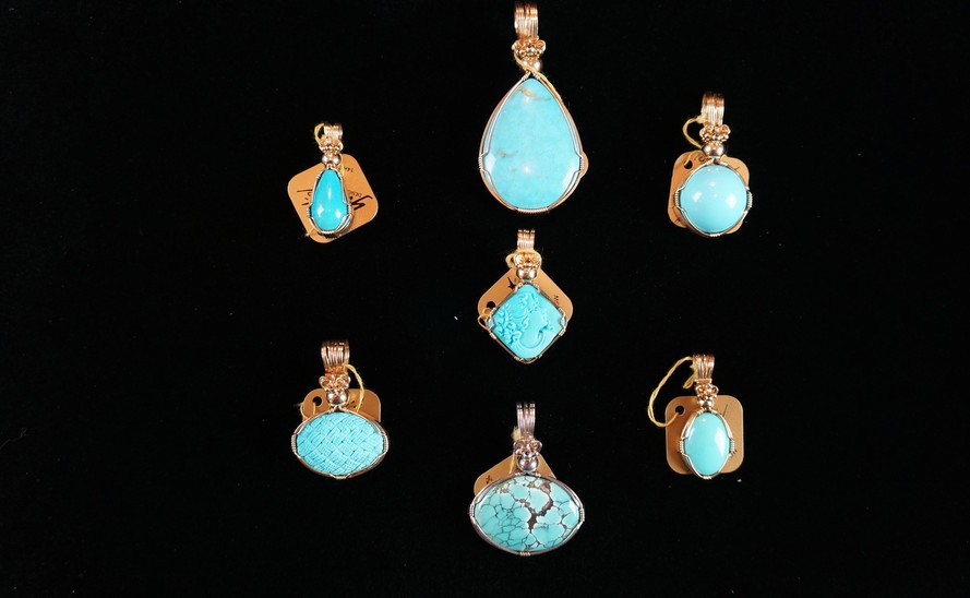 asheville jewelry SLEEPING BEAUTY TURQUOISE biltmore lamp and shade gallery starfire designs
